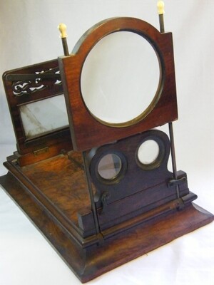 Antique Roswell`s Patent stereo graphoscope - circa 1870`s