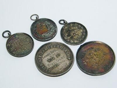Set of 5 medals won by Frederika Jacoba (Freddie) van der Goes - she later took part in the Olympics