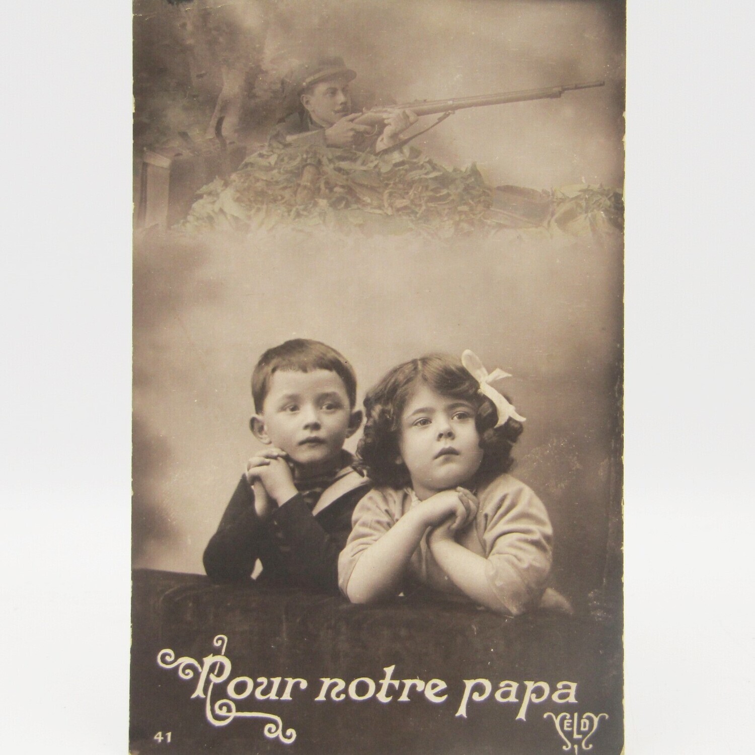 WW1 Postcard from 1 Field Post Office to London