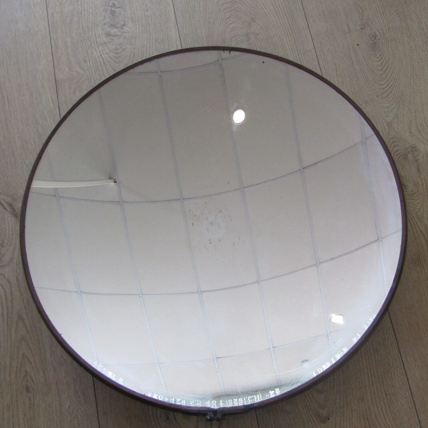 WW2 Military search light mirror - Marked C.A. Parson 8.6.42 - Size 62cm