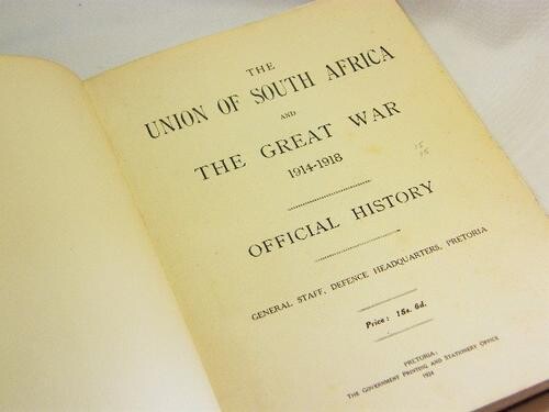 Union of South Africa and The Great War - 1914-18 History - 1924 - 1000 copies printed