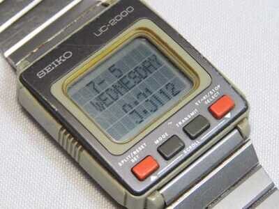 1980`s Seiko US-2000 digital smartwatch - working - UW01-0010 with UC-2100 keypad