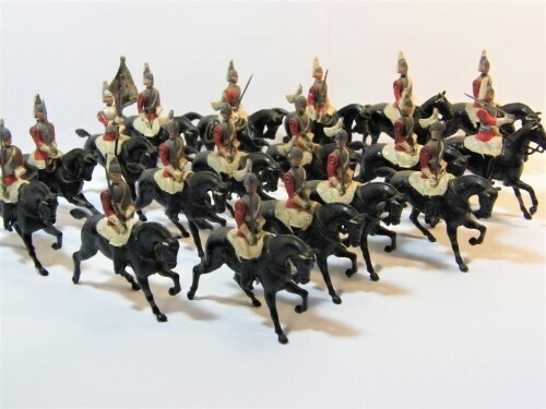 Set of 18 vintage British Lifeguards of Household cavalry lead toy soldiers - British Ltd