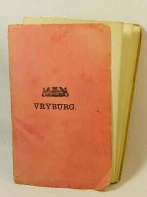 Boer War British Military Intelligence map of Vryburg area April 1900 - durable woven paper in book form