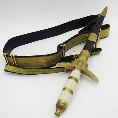 SA Air Force General officer&#39;s ceremonial dagger with braided gold belt #2483