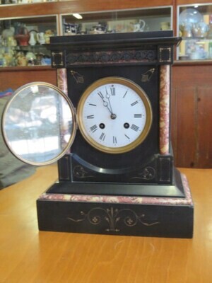 Antique Japy Freves marble mantel clock - Working - no pendulum