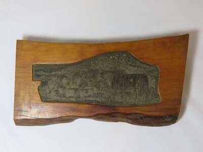 1938 Voortrekker Litho plate mounted in wood -This was used for printings in the Cape Times