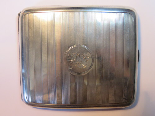 Antique hallmarked silver cigarette case - Birmingham 1912 - Weighs 109 ...