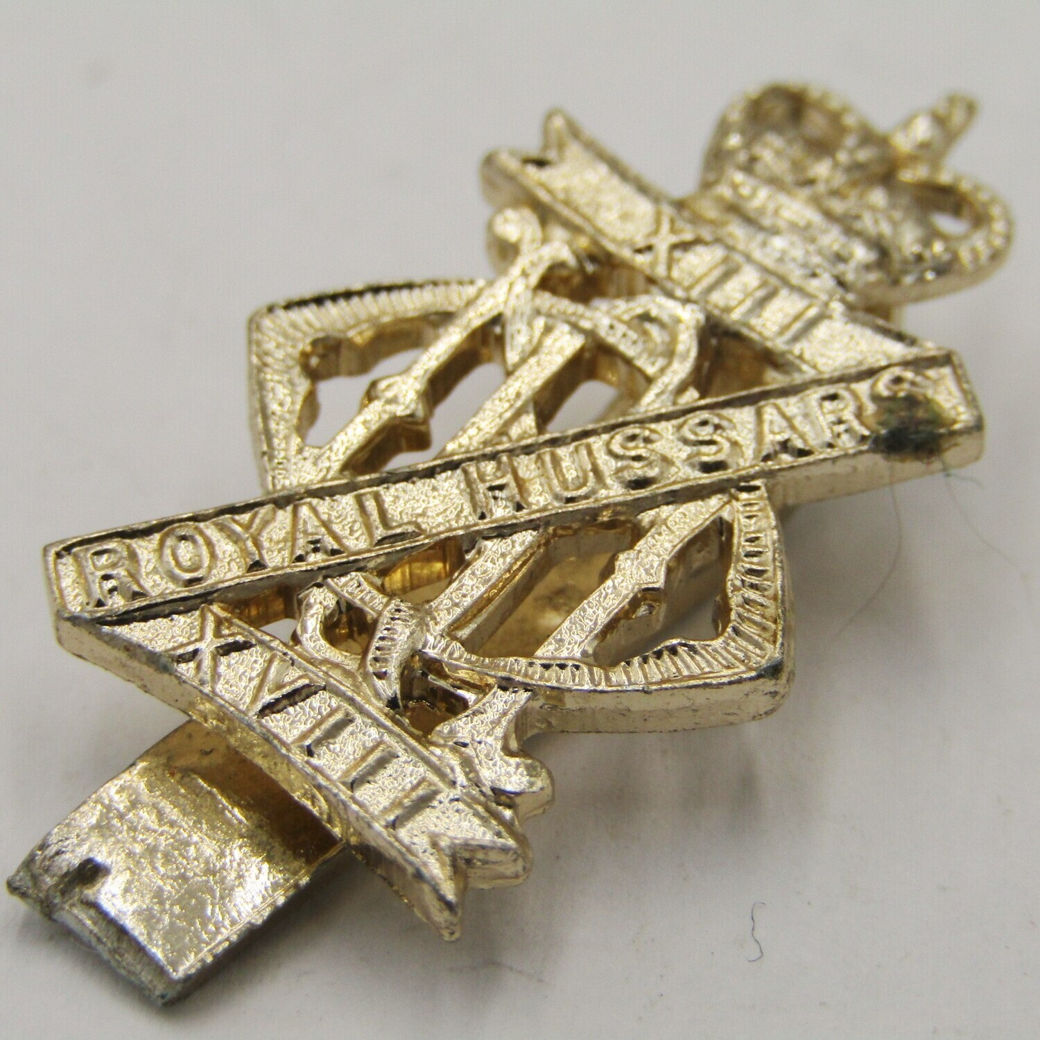 13th / 18th Royal Hussars Staybrite cap badge