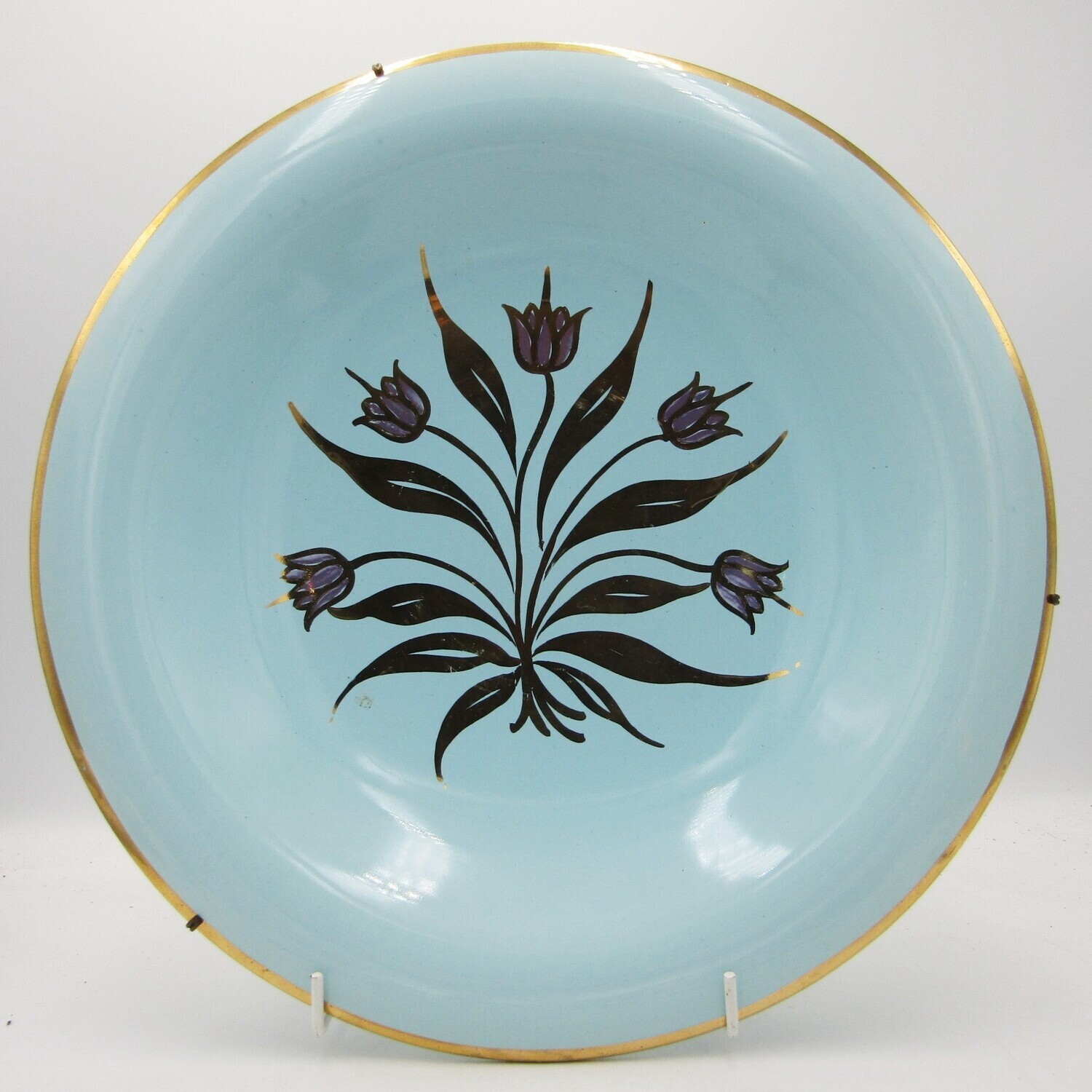 Vintage Large Gouda Gold Tulip plate