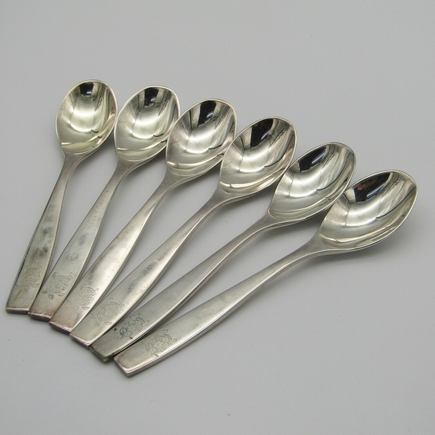 Lot of 6 German Rosenthal 90-18 silverplated spoons