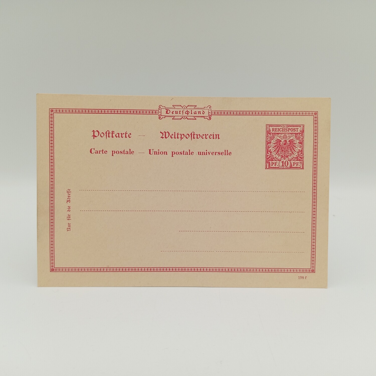 Pre printed German Reichspost postcard circalated 1900 - unused in excellent condition