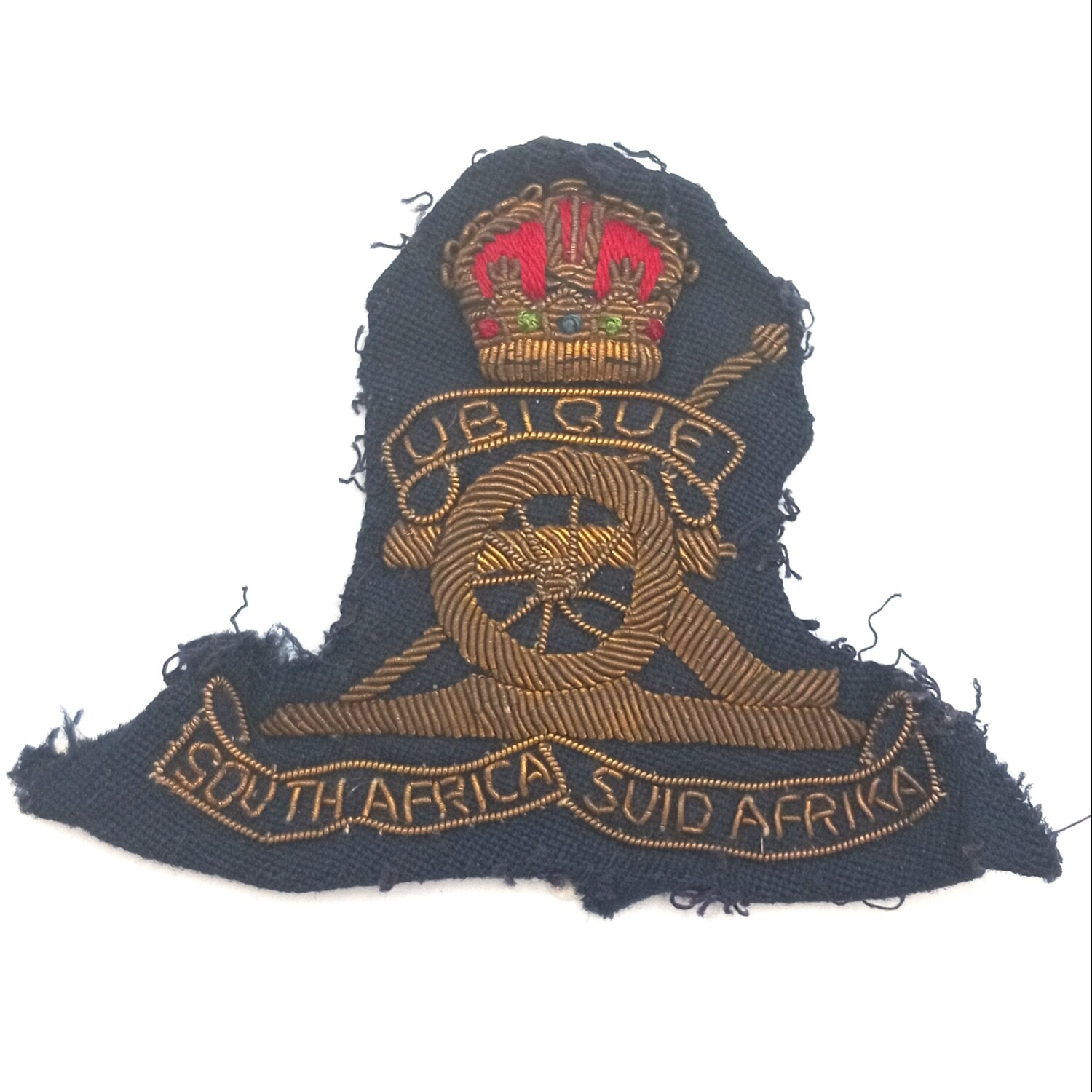 WW2 South African Field Artillery bullion wire badge