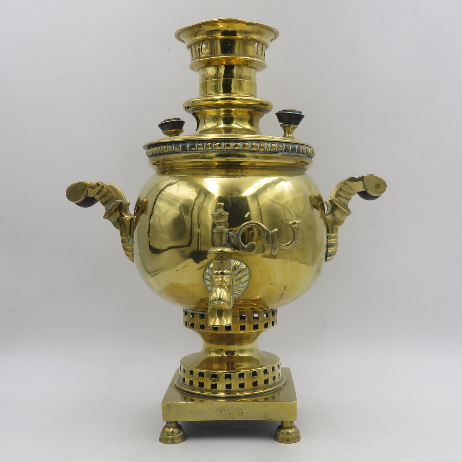 Vintage Russian brass samovar
