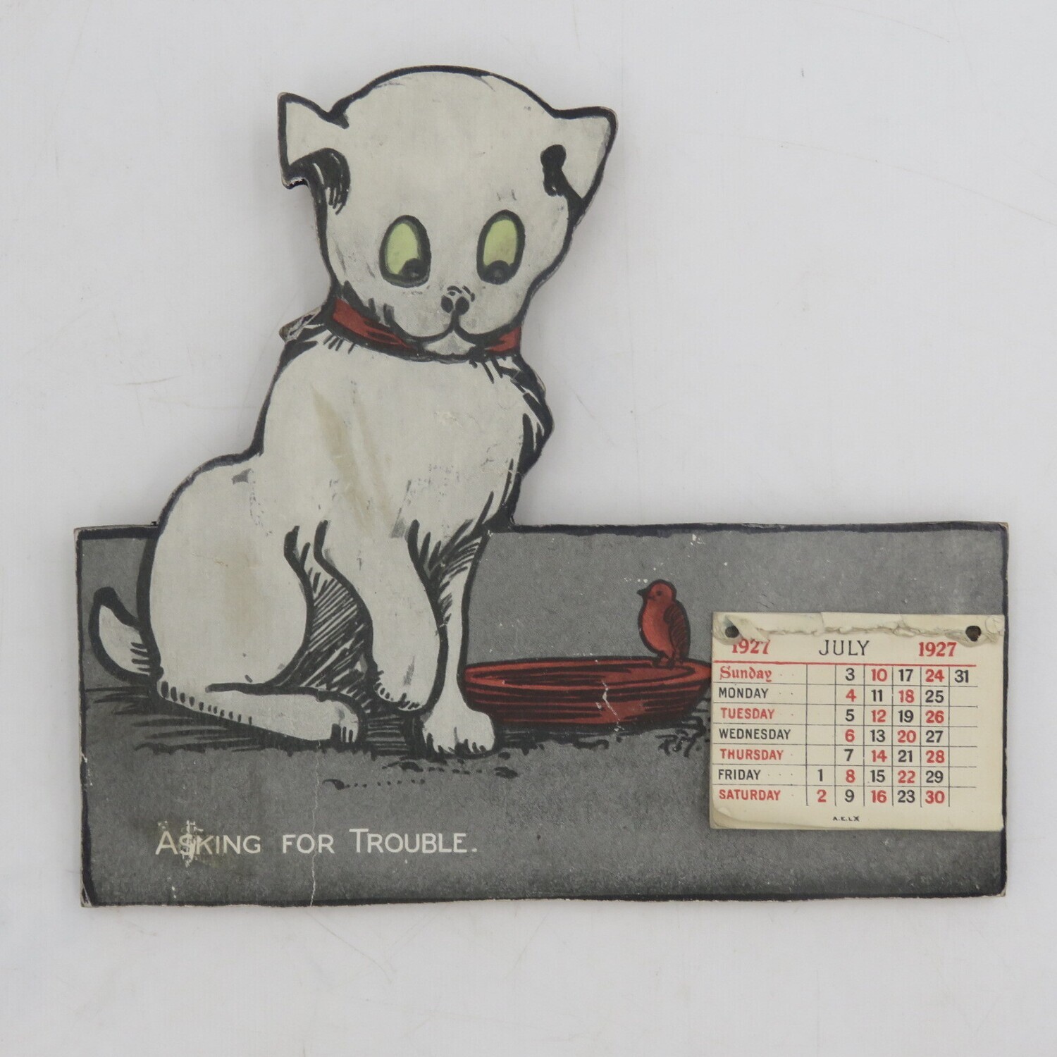 1927 Asking for Trouble Calendar - only July to December