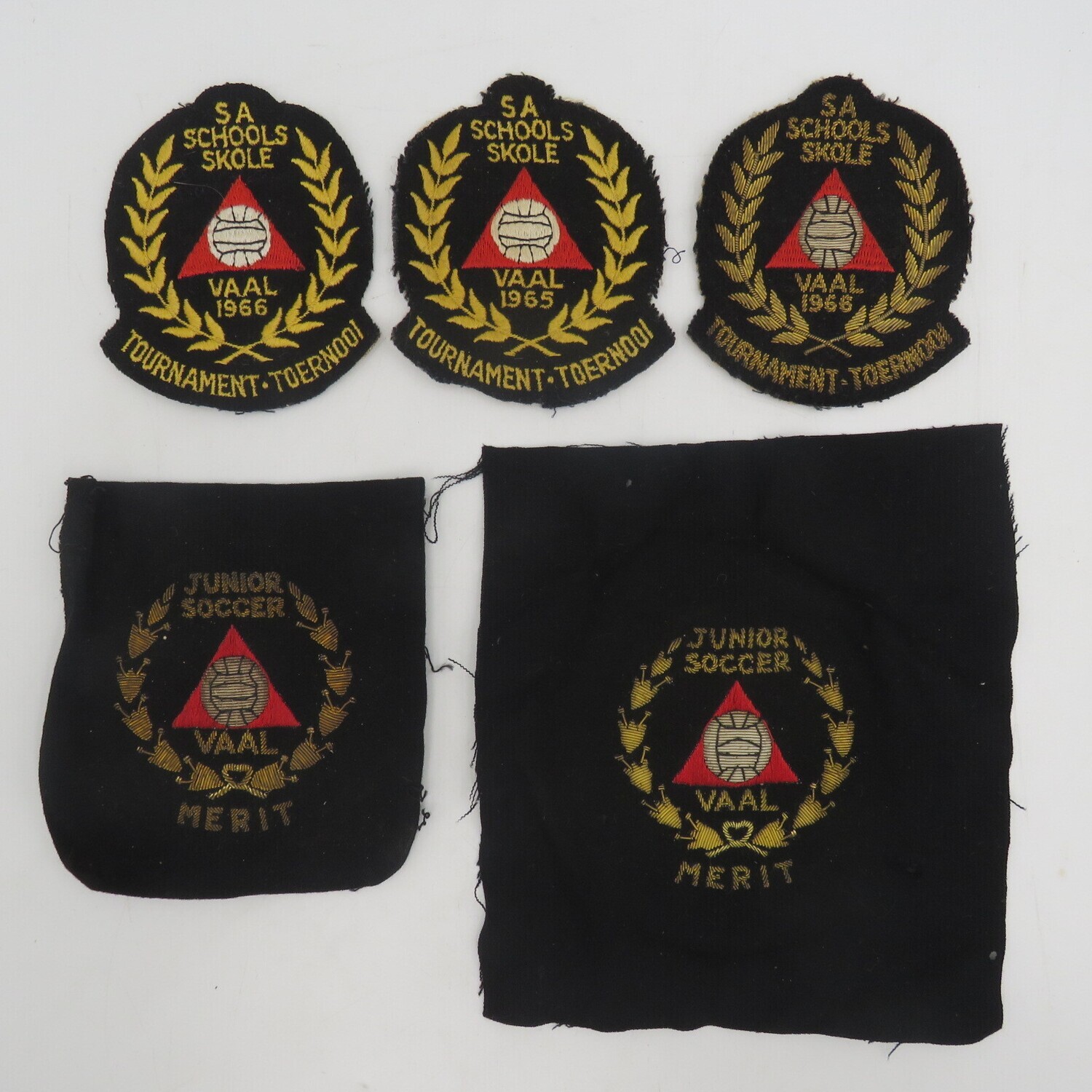 Lot of 6 Vintage 1960&#39;s SA Schools soccer badges