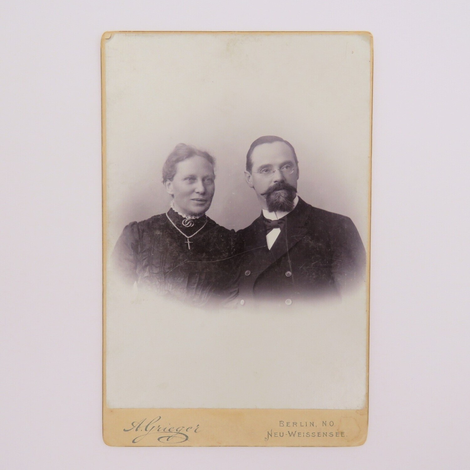 Photo taken 1902 in Berlin, Germany of Reverend Schmidt and his wife who later emigrated to South Africa