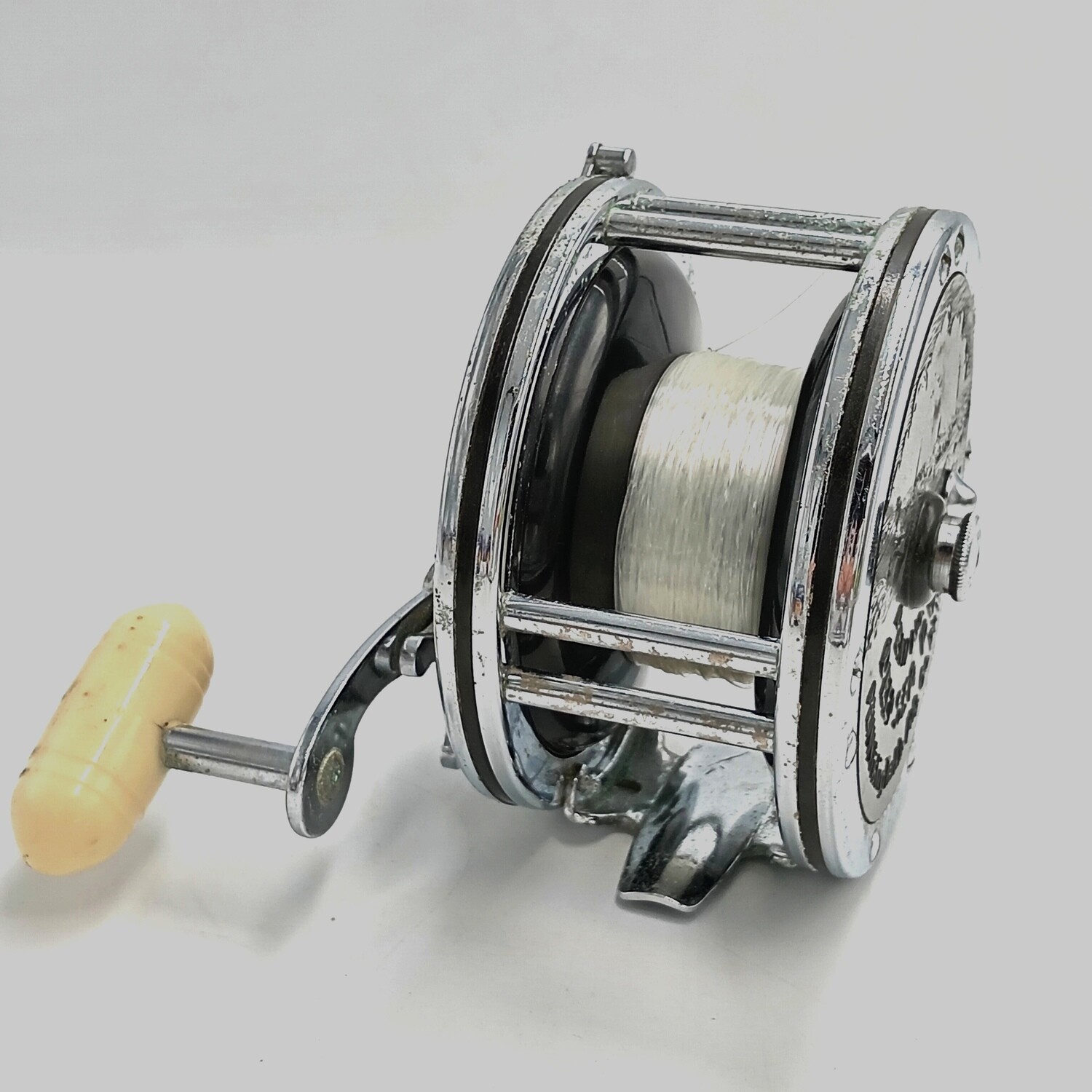 antique penn no.49 fish reel and pole Vintage Penn No. 49 Deep Sea fishing reel