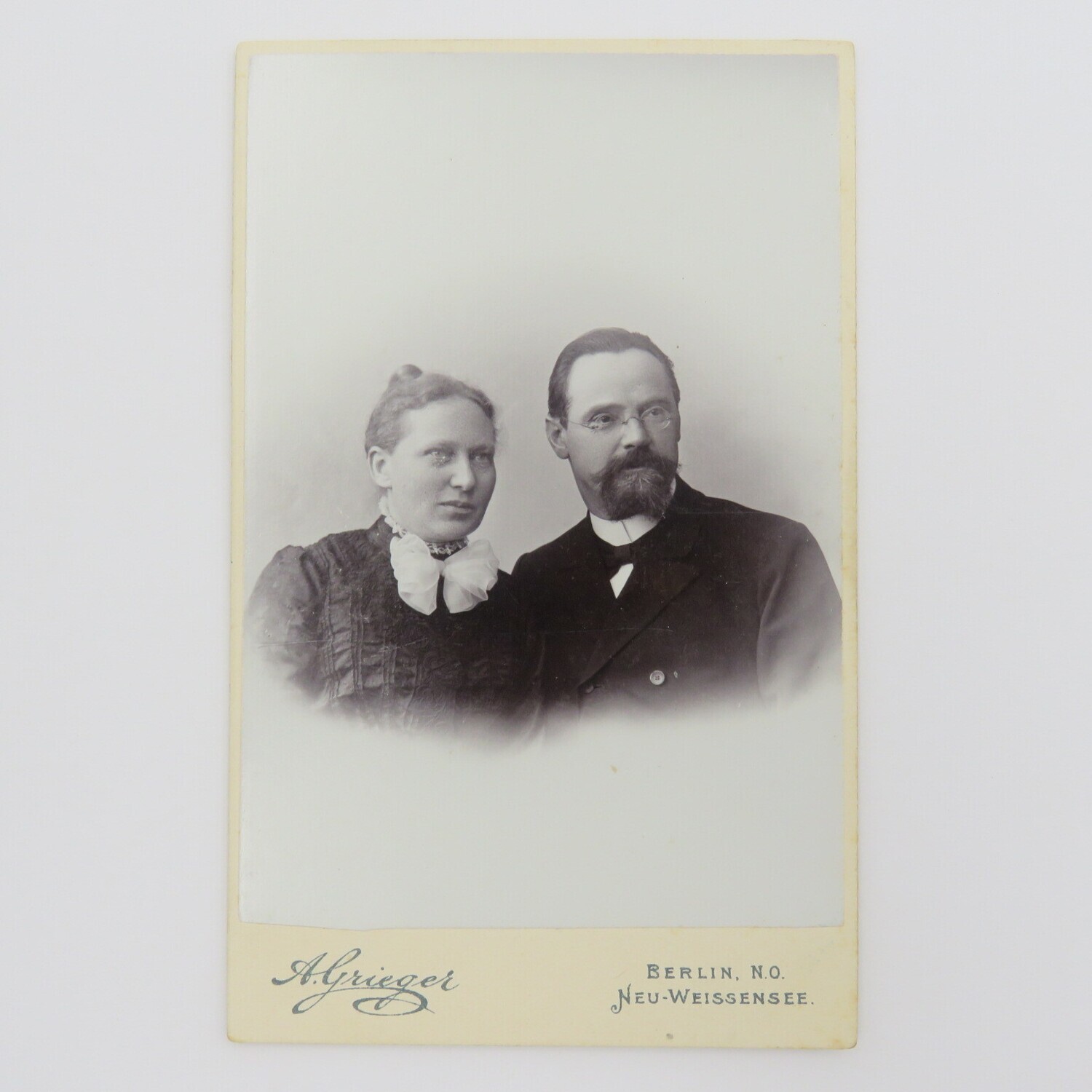 Late 1800&#39;s Berlin photo of husband and wife - Reverend Schmidt and his wife who later emigrated to South Africa