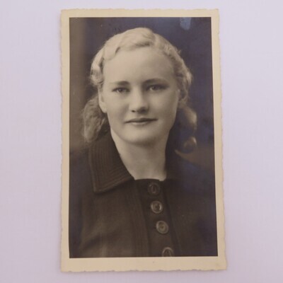 Postcard unused of Blonde girl. Taken by Davy Robertson of Potchefstroom - Vintage probably 1940&#39;s