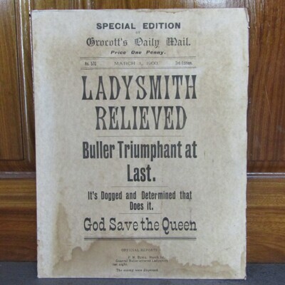 Boer War Ladysmith Relieved poster - Special edition of Grocott&#39;s Daily Mail