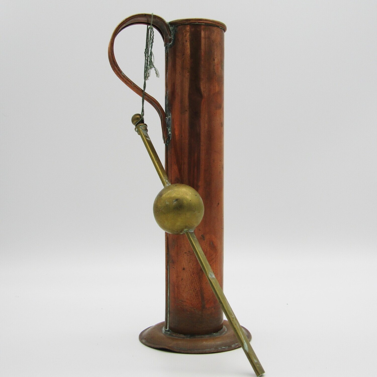 Antique brass hydrometer with copper cup