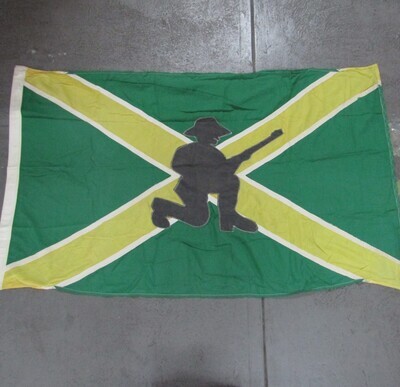 South African large commando flag with &quot;Piet Skiet&quot; in the middle rare - 182cm x 110cm