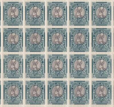 SACC 113 Full Mint Sheet with 240 Stamps - Cylinder 7031