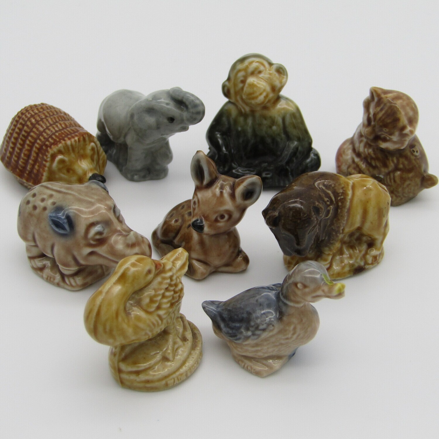 Lot of 9 Vintage Wade Whimsies figurines