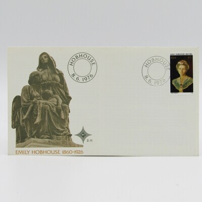 South Africa first day cover Emily Hobhouse with Error stamp - Stroke through O of Hobhouse