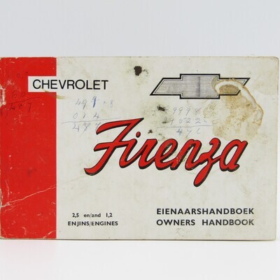 Chevrolet Firenza Owners handbook