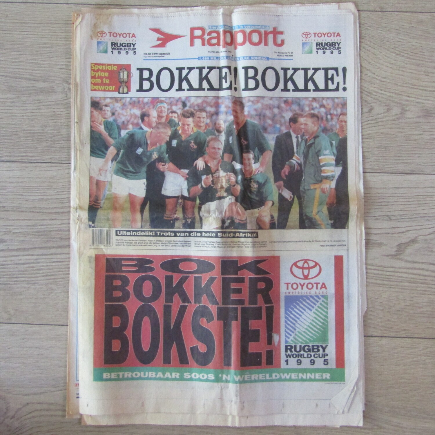 Rapport 25 Junie 1995 Bokke Bokke - Rugby World Cup