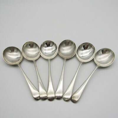Set of 6 EPNS silverplated dessert spoons