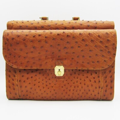 Vintage Ostrich leather Briefcase - High Quality