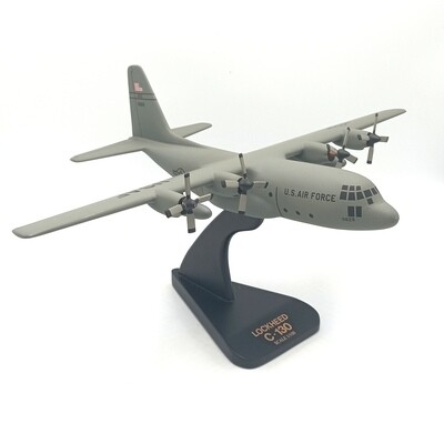 US Air Force Lockheed C130 wooden plane model - scale 1/ 100
