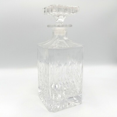 Vintage crystal glass liquor decanter