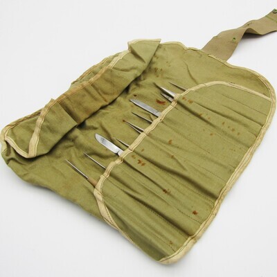 Old Military dissecting kit in pouch