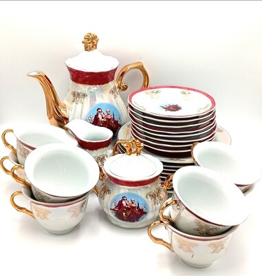 French style porcelain 29-piece tea set