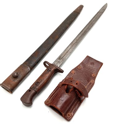 Sanderson 1907 Pattern 303 bayonet with frog and sheath - issued 1916 to SA Police