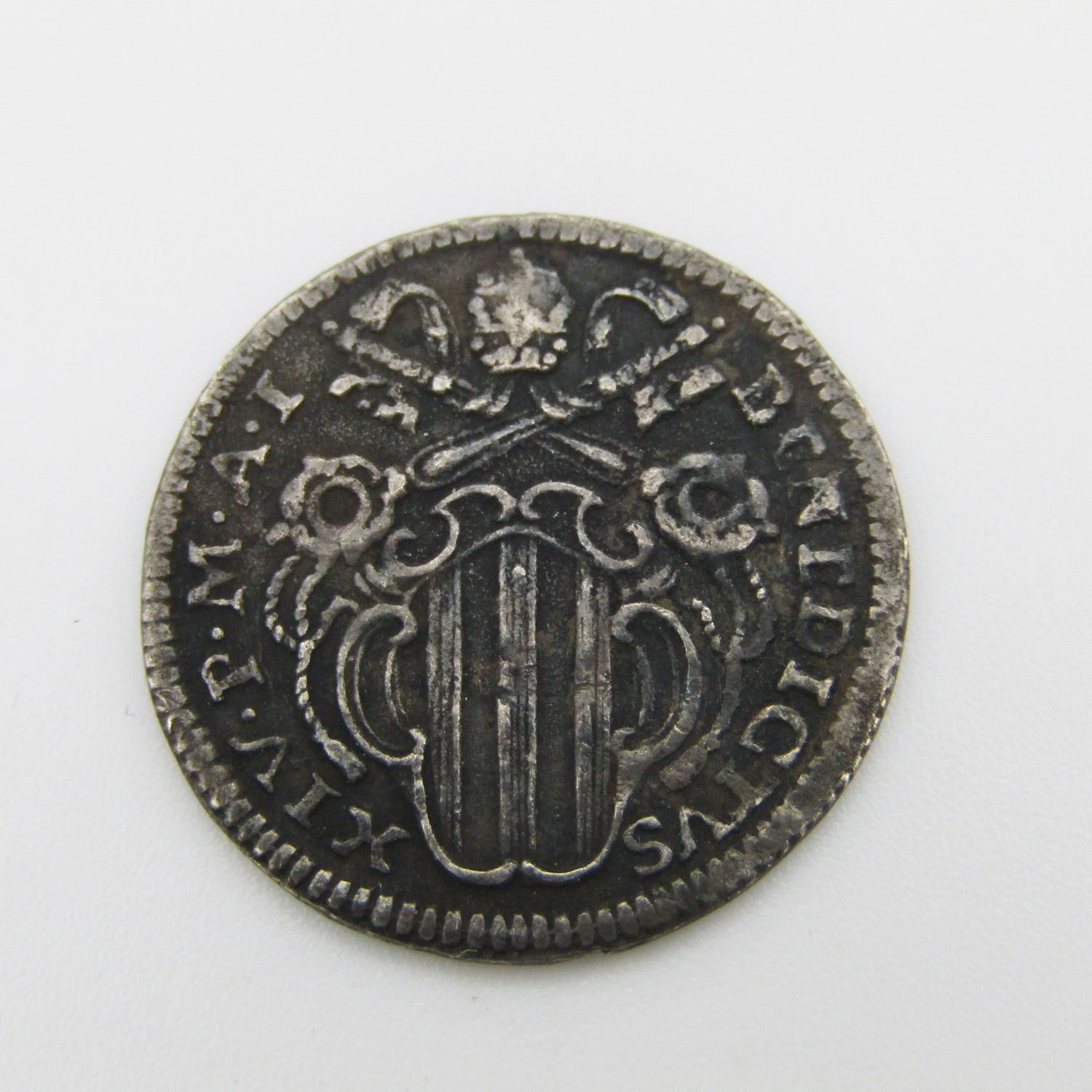 Papal States Benedict XIV 1740 One Grosso silver VF+