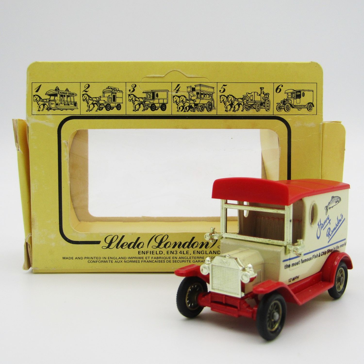 Lledo Model T Ford van Harry Ramsden Fish &amp; Chips in box