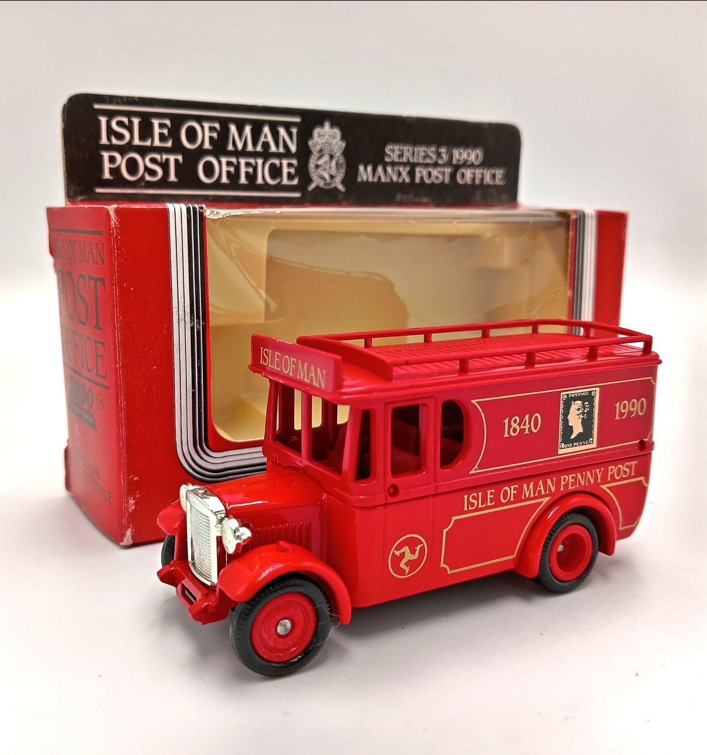 Lledo die-cast advertisement model car for &quot; Isle of Man Penny Post&quot; in box