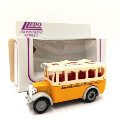 Lledo promotional model Amsterdam 1992 "Amsterdam heeft't Olympisch Vuur" die-cast bus in box