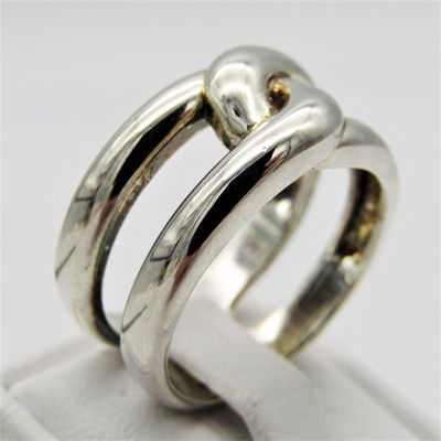 Bulky Sterling Silver ring - Size T - 8,4g