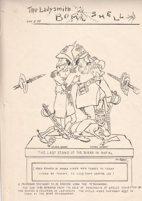 3 Original pages of the 2 December 1899 Ladysmith Bombshell - excellent condition