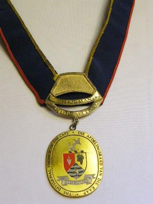 The Divisional Council of the Cape - Chairman`s neck medal and ribbon