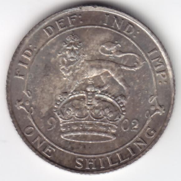 1902 Great Britain One Shilling Proof