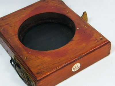Antique Thornton-Pickard wooden camera shutter