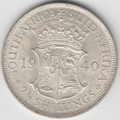 1940 SA Union half crown - uncirculated