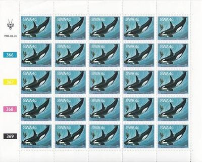 SWA - SACC 347-352 Full Sheets mint set - Whales